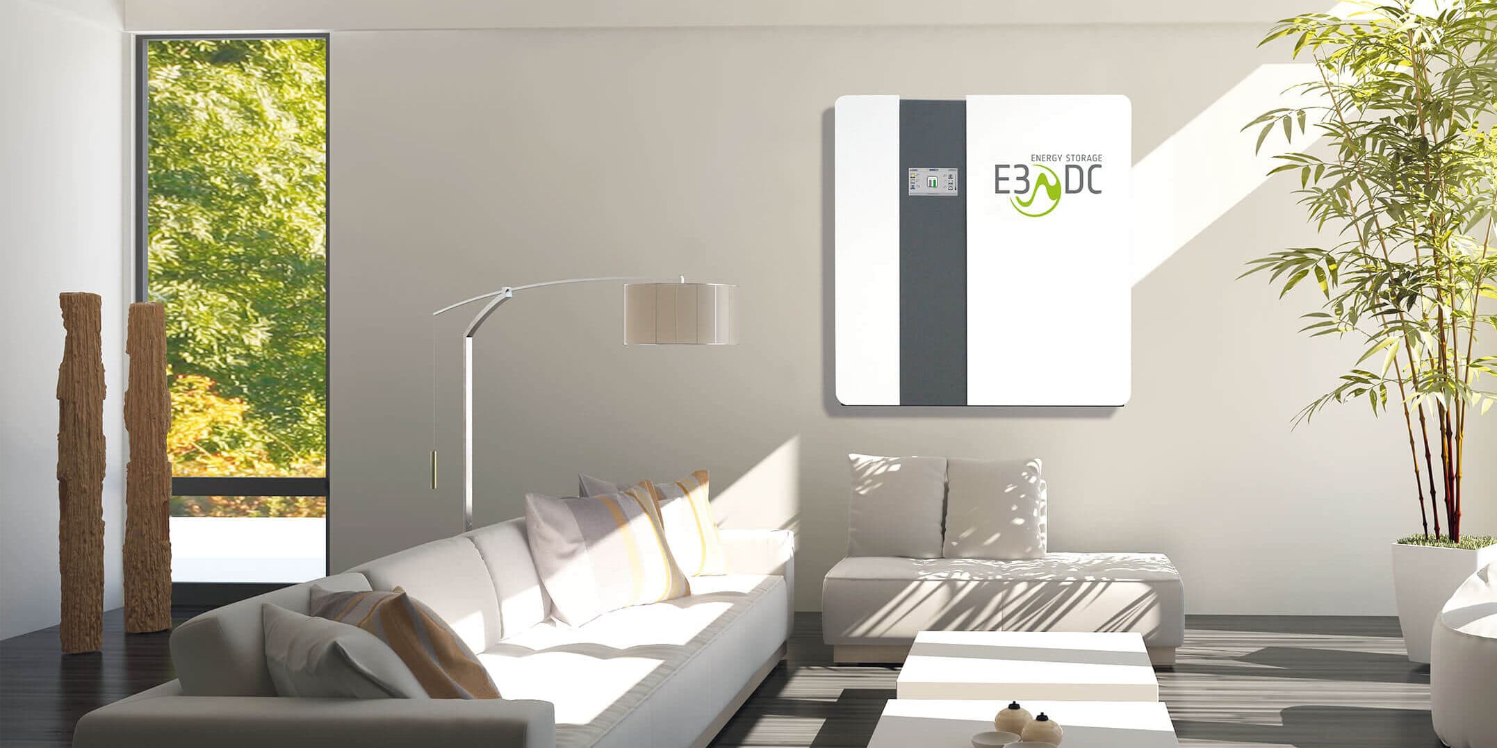 Batteriespeicher an einer Hauswand